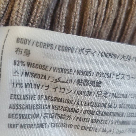 Abercrombie and Fitch Tan Ribbed Knit Dress Taupe Sleeveless Size XL - Picture 10 of 12